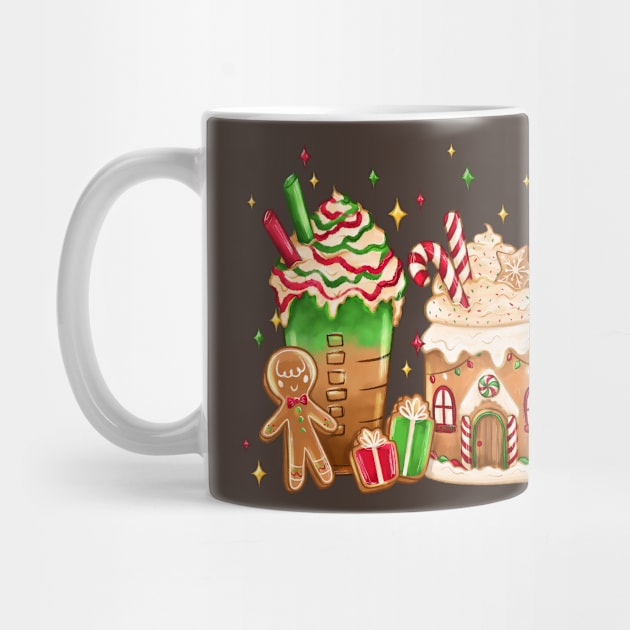 Gingerbread Christmas Latte | Coffee Lover by MoonyLimeDesign